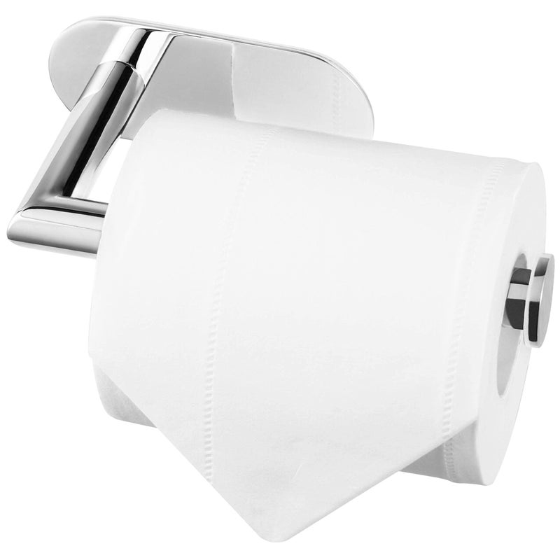 HITSLAM HITSLAM Chrome Toilet Paper Holder Self Adhesive Stainless Steel Toilet Paper Roll Holder for Bathroom  - Image 1
