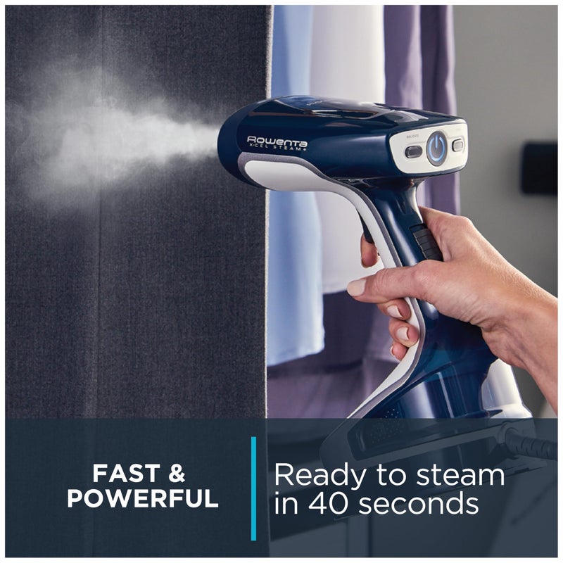 Rowenta Handheld Steamer for Clothes, X-Cel, 1600 Watts, 40-Second Fast Heat-Up, Powerful Continuous or On Demand Steam, 1600 Watts, Portable Clothes Steamer, Travel Must Have, Navy Blue, DR8120 - Image 3