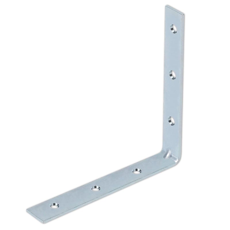 Impex Angle Bracket for Reinforcing Chairs and Tables | Pack of 24 |Shelf Bracket |Zinc Plated L Shape Bracket | Solid Shelf Support Joint Right Corner Brace (125 X 125 MM) - Image 1