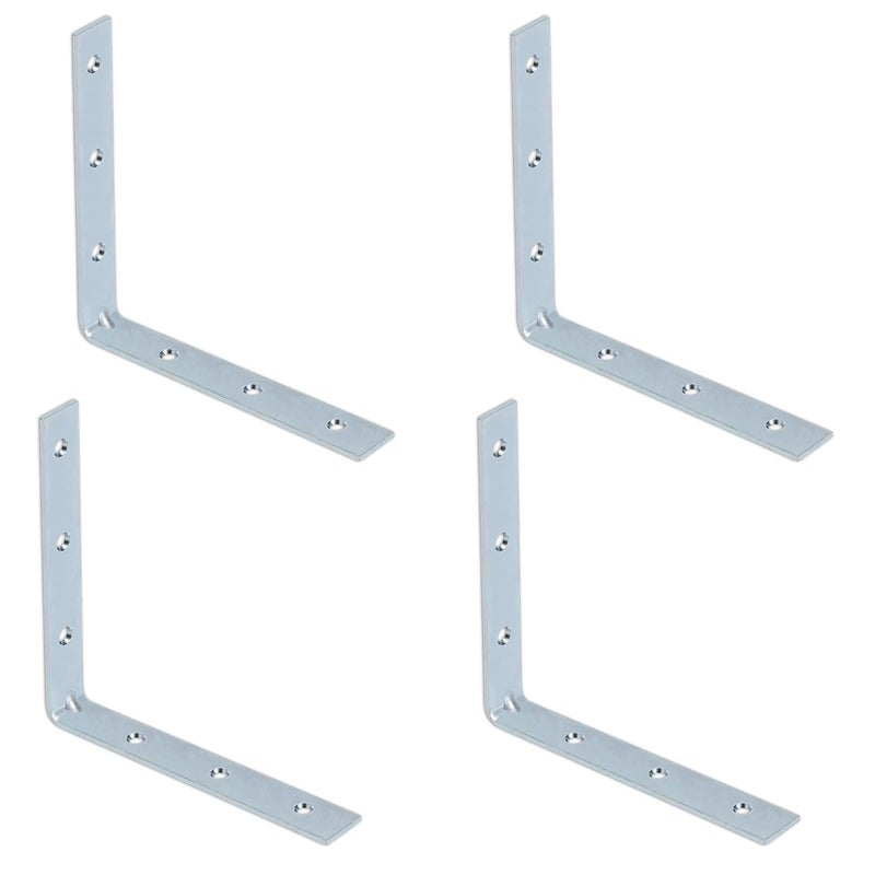 Impex Angle Bracket for Reinforcing Chairs and Tables | Pack of 24 |Shelf Bracket |Zinc Plated L Shape Bracket | Solid Shelf Support Joint Right Corner Brace (125 X 125 MM) - Image 2