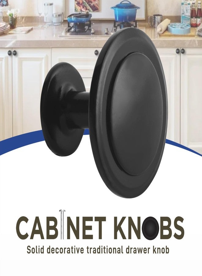 Lifemaster 50pcs 1-1/4 inch Kitchen Cabinet Knobs Drawer Dresser Knobs,Zinc Alloy, Drawer Pulls Door Handles Knobs Cabinet Door Handles （Black） - Image 4