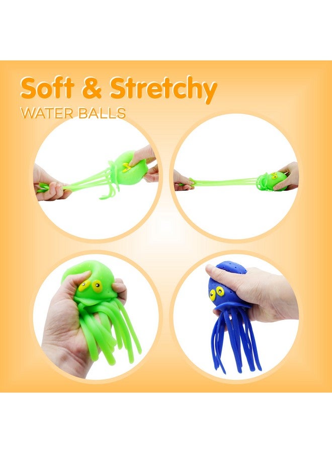 4E's Novelty Octopus Water Balls - Pack of 6 - Pool Toys for Kids Sensory Octopus Water Bomb Splash Balls, Toddler Bath Toy, Swimming Pool Floating Swim Toys, Easter Basket Stuffers - Image 5