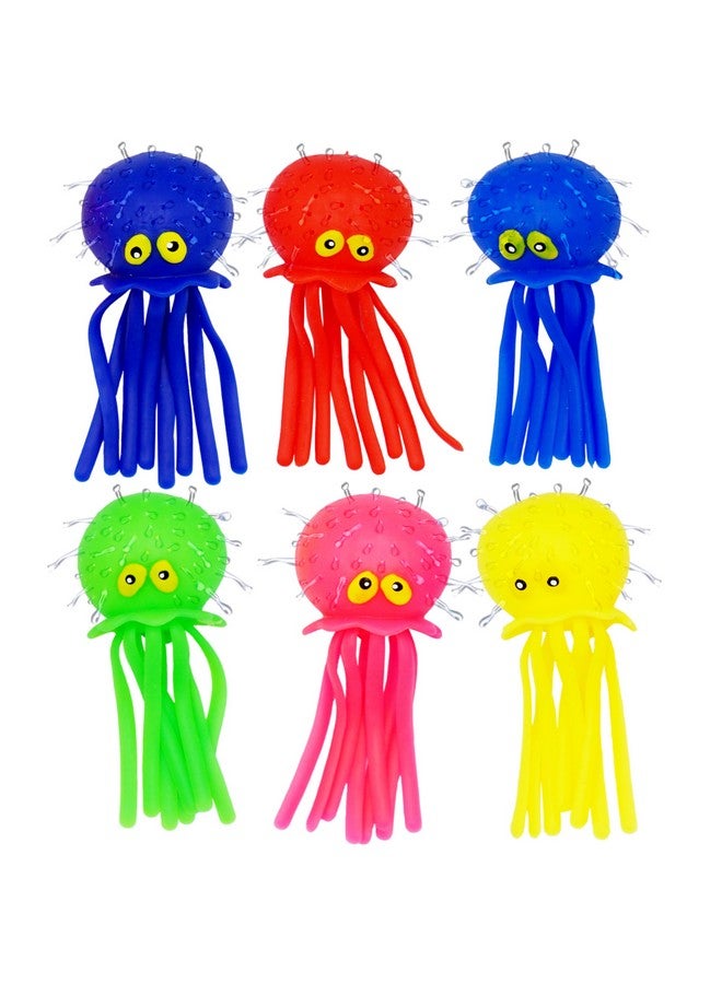 4E's Novelty Octopus Water Balls - Pack of 6 - Pool Toys for Kids Sensory Octopus Water Bomb Splash Balls, Toddler Bath Toy, Swimming Pool Floating Swim Toys, Easter Basket Stuffers - Image 1