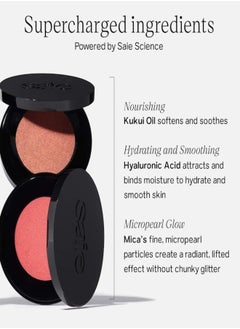 Saie Saie Glow Sculpt Multi-Use Cream Blush & Highlighter - Peachglow - warm pink peach 5.8g  - Image 4