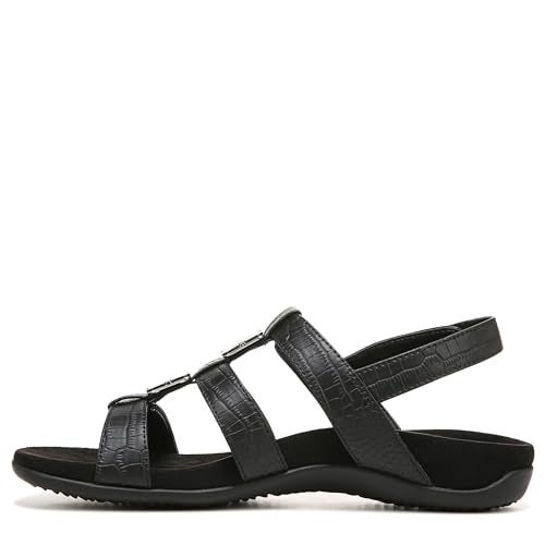 VIONIC with Orthaheel Technology Women's Amber Black Croco Sandal 10 M - Image 2
