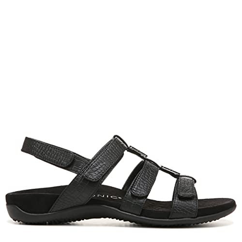 VIONIC with Orthaheel Technology Women's Amber Black Croco Sandal 10 M - Image 3