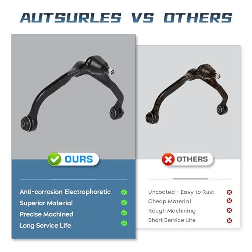 Autsurles 10Pcs Front Upper Control Arm with Ball Joint for Dodge Nitro 2007-2011, for Jeep Liberty 2008-2012 Sway Bar Tie Rod Ends Suspension Kit MS251042 MS251043 K80629 K750127 EV800416 ES800413 ES800412 - Image 3
