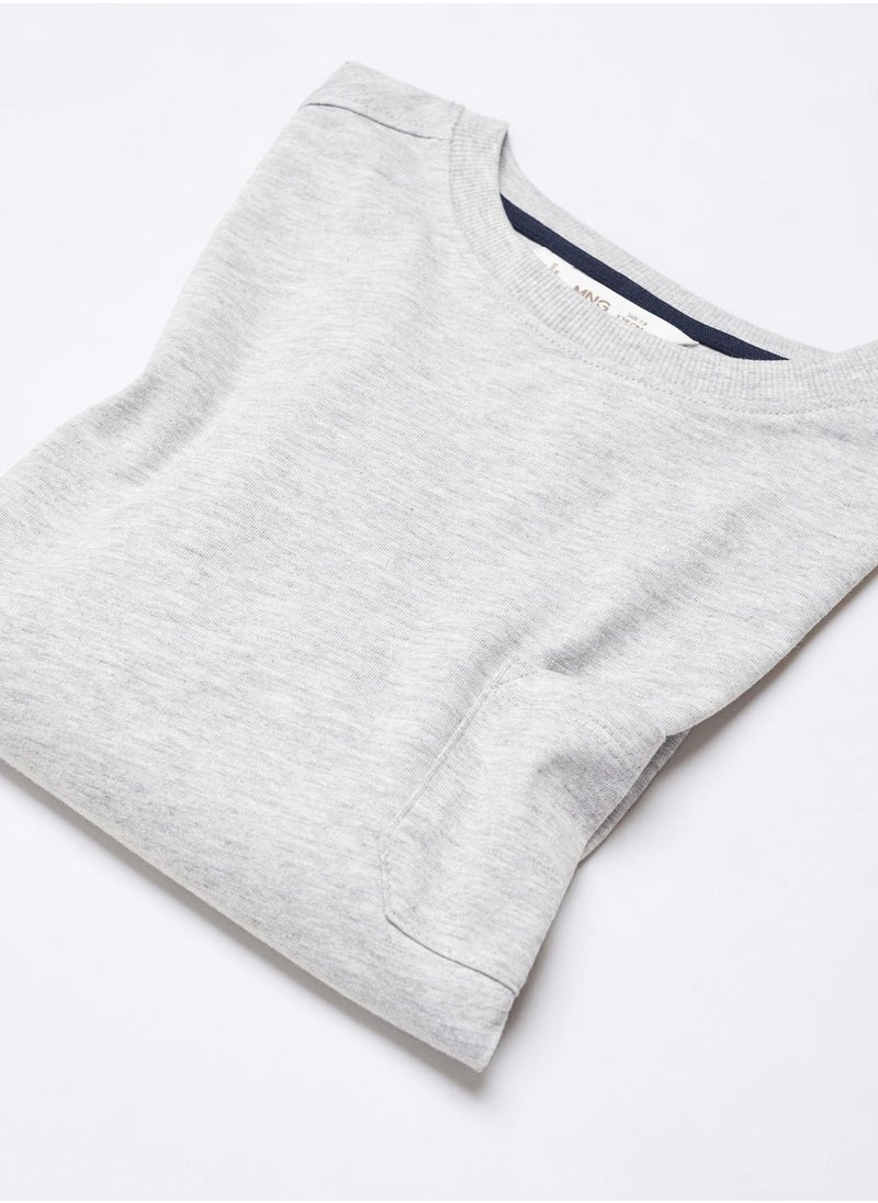 MANGO - Kids Essential Crew Neck T-Shirt - Image 1