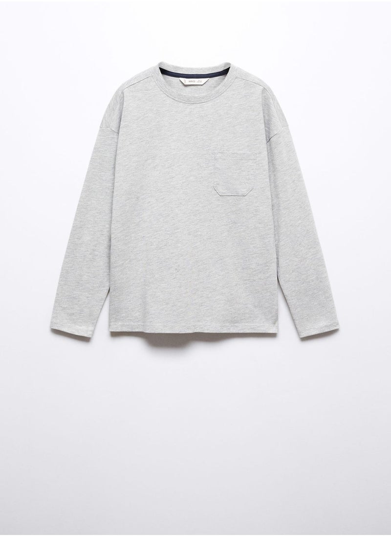 MANGO - Kids Essential Crew Neck T-Shirt - Image 1