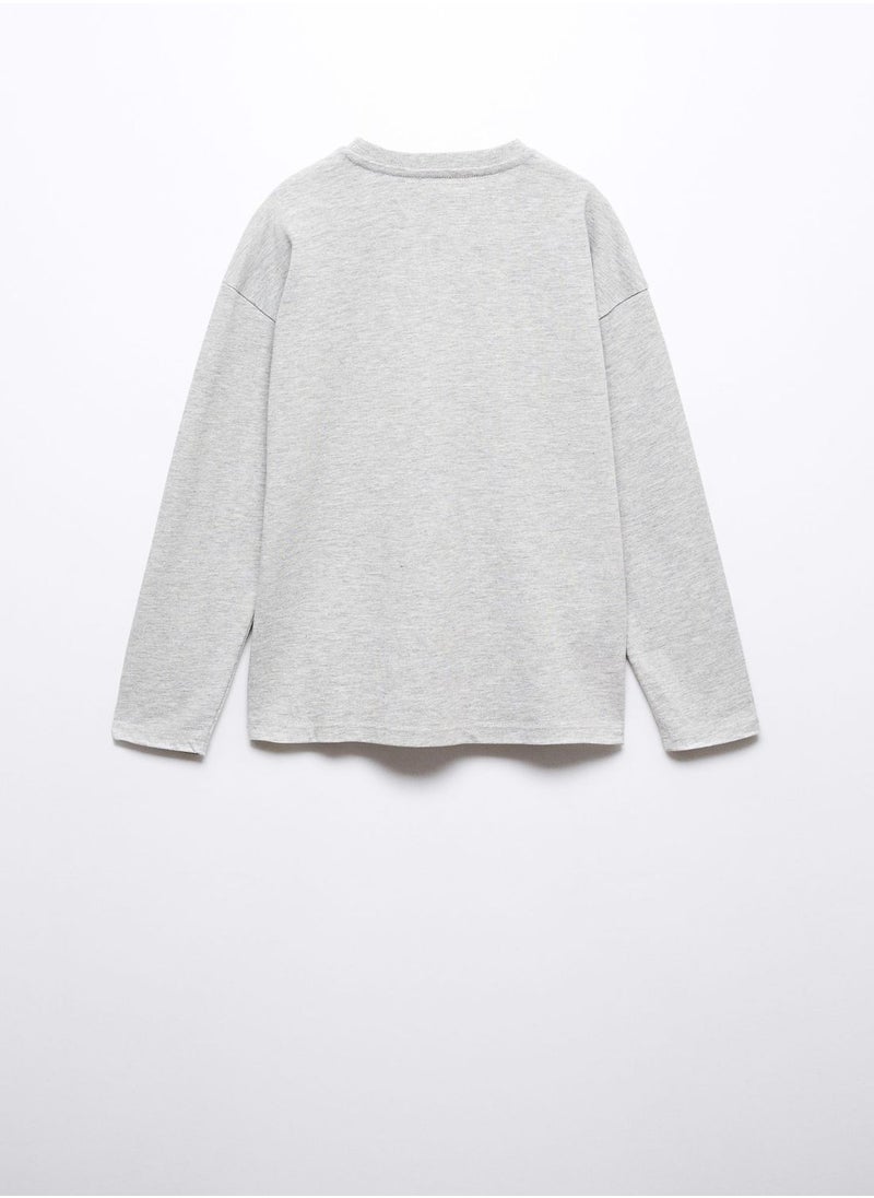 MANGO - Kids Essential Crew Neck T-Shirt - Image 1