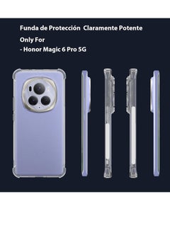 Generic Case for Honor Magic 6 Pro 5G Clear TPU Four Corners Cover Transparent Soft funda  - Image 2