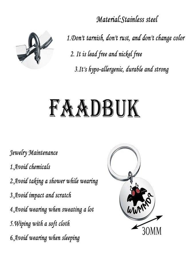FAADBUK سلسلة مفاتيح مستوحاة من شخصية الرجل العثة من FAADBUK، هدية لمحبي الرجل العثة، منتجات الرجل العثة (سلسلة مفاتيح الرجل العثة) - Image 2