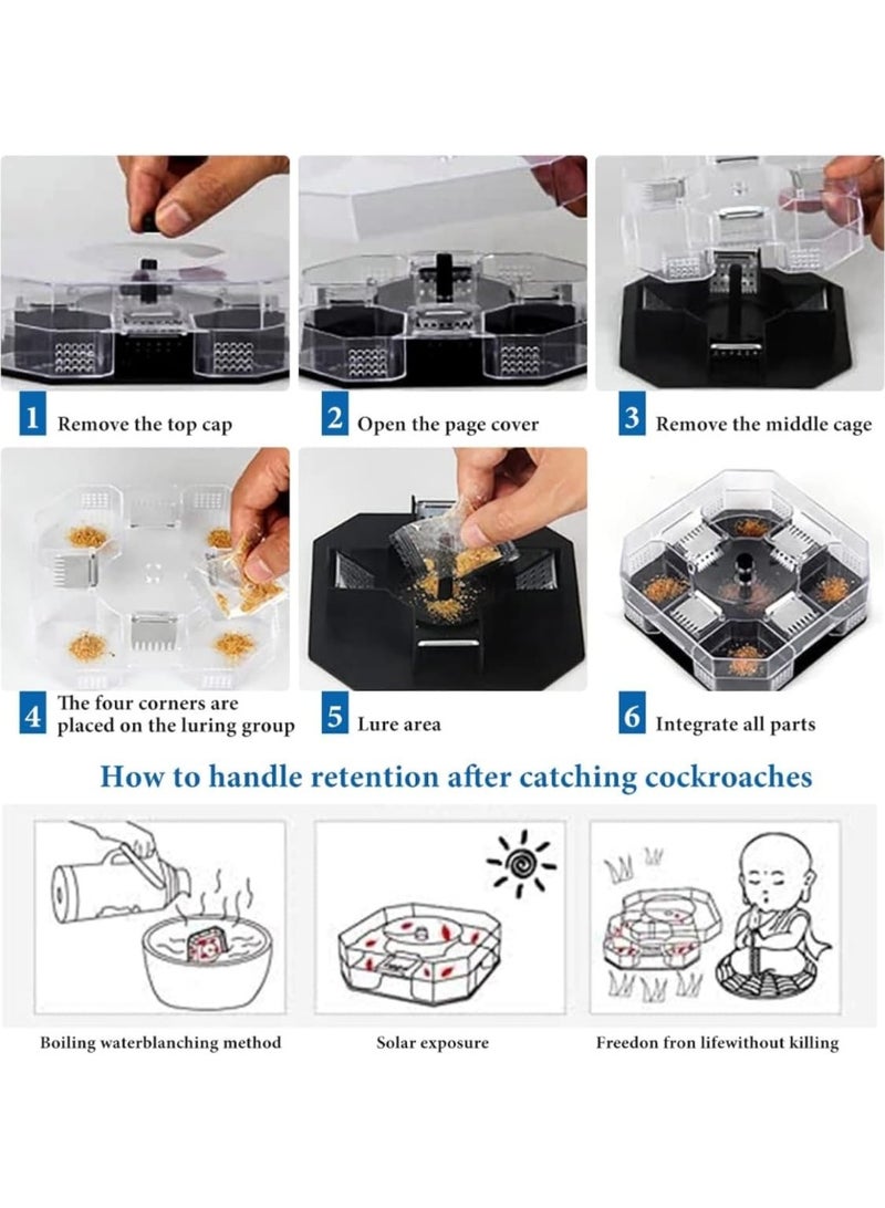 بودو مصيدة الصراصير القاتلة قاتل الصراصير قاتل الصراصير في المنزل الداخلي موتيل الصراصير الداخلي مناسب للحيوانات الأليفة قاتل الصراصير للنمل والعناكب والحشرات والخنافس - Image 3