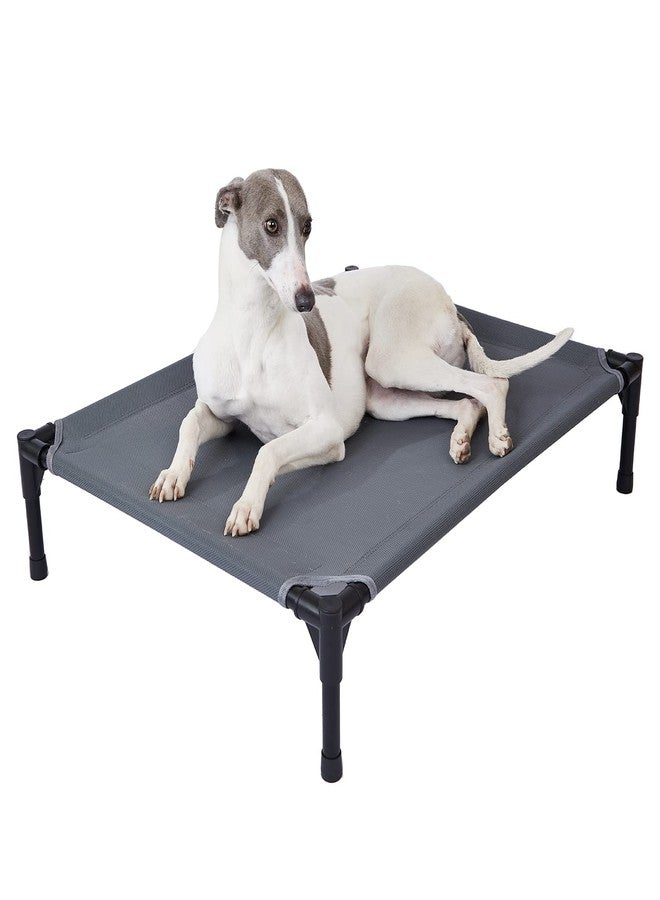 pettycare Elevated Outdoor Dog Bed - Raised Cot for Large Dogs, Heavy Duty Pet Cots Waterproof, Cooling, Washable Breathable Teslin Mesh, Durable, Non Slip, 42 Inches, Grey - Image 1