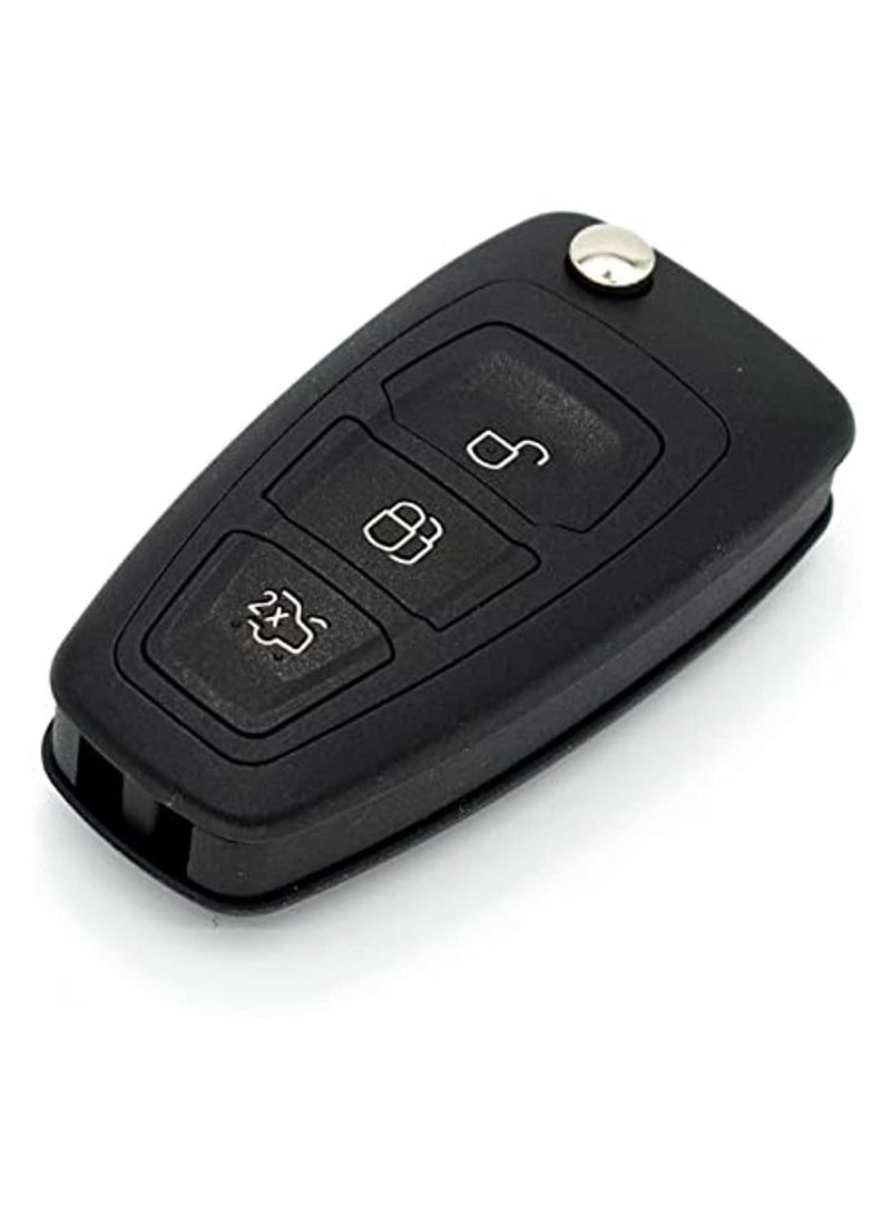 Car Flip Folding Remote Key Shell Cover 3 Buttons Fit For Ford Focus Mondeo C-Max Fiesta Auto Fob Case With Blade Replacement - Image 1