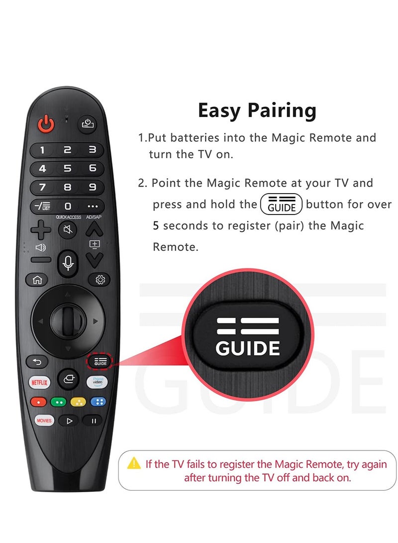 Voice Magic Remote AKB75855501 for LG AN-MR20GA AN-MR19BA Smart TV Magic Remote Replacement, with Pointer Function - Image 4