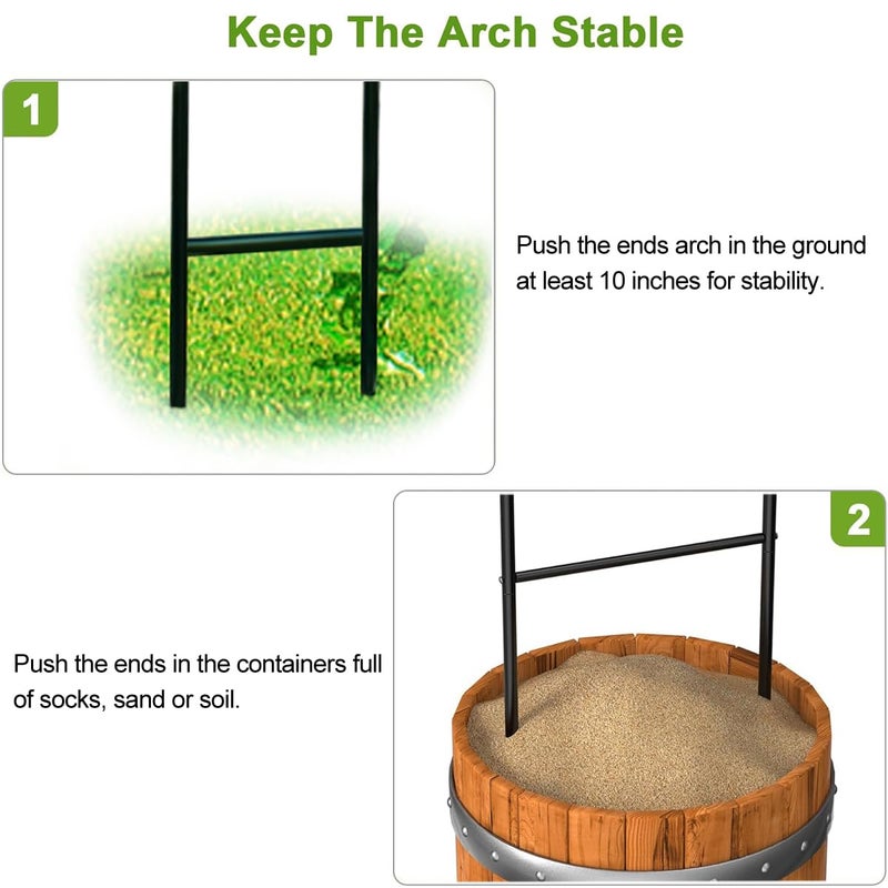 LeJoy Garden Metal Pergola Arbor,4.6 Feet Wide x7.9 Feet High Assemble Freely for Various Climbing Plant Wedding Garden Arch Bridal Party Decoration Wide Arbor - Image 3