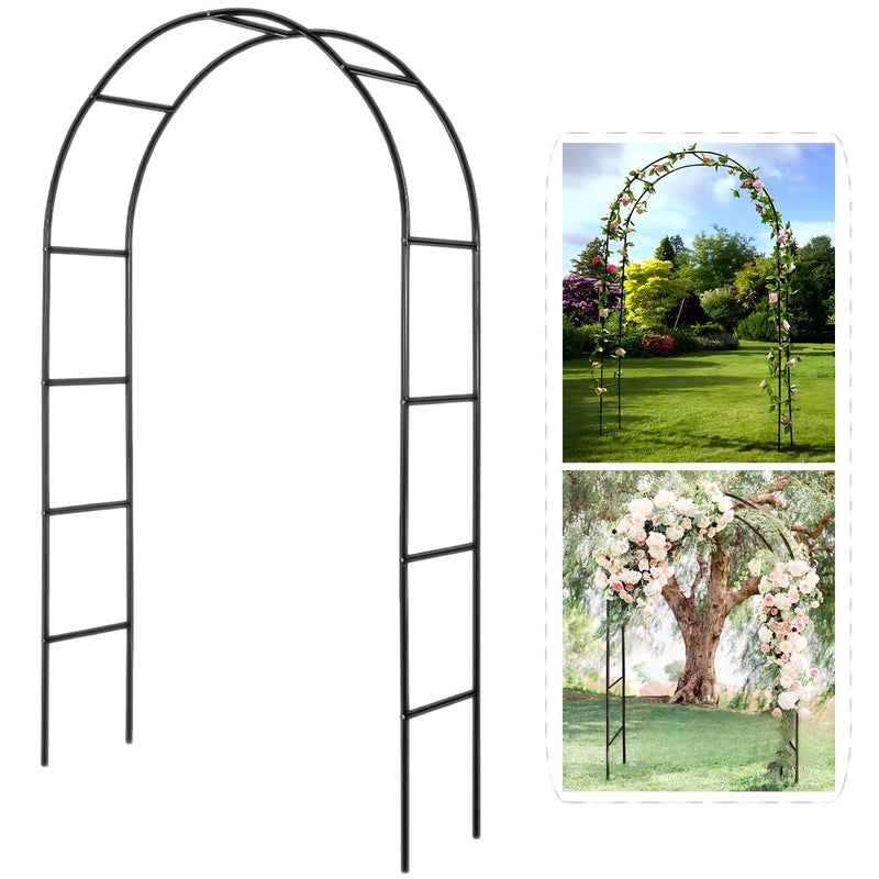 LeJoy Garden Metal Pergola Arbor,4.6 Feet Wide x7.9 Feet High Assemble Freely for Various Climbing Plant Wedding Garden Arch Bridal Party Decoration Wide Arbor - Image 1