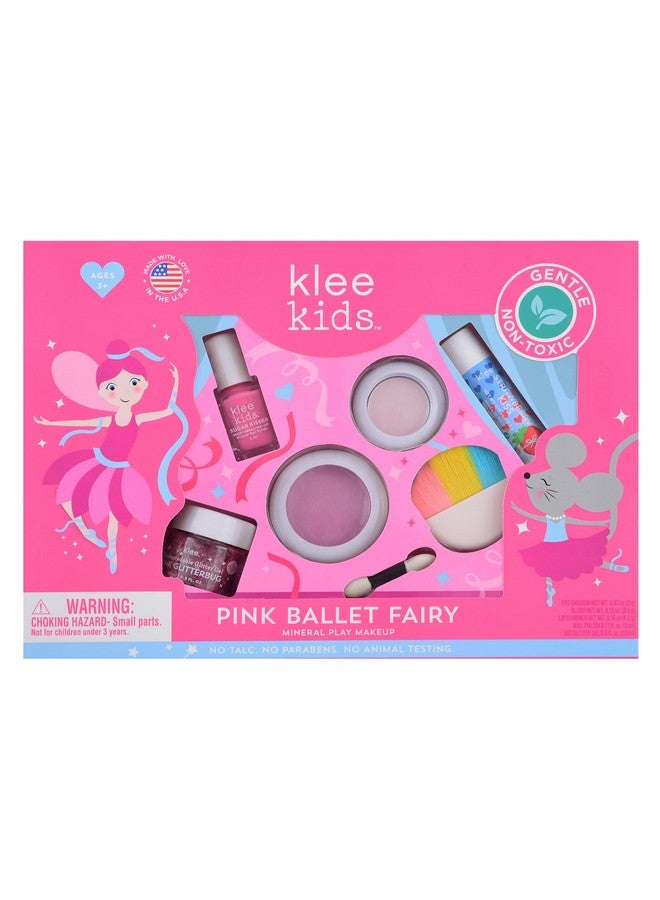 LunaStar Luna Star Naturals Klee Kids Deluxe Play Makeup Kit. Gentle and Non-Toxic. Made in USA. (Pink Ballet Fairy) - Image 1