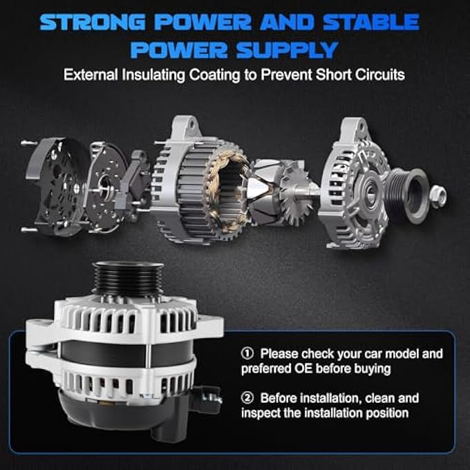 YOMALL Alternators 11099 for 2005-2008 Pilot 3.5L & 2005-2007 Odyssey 3.5L & 2006-2008 Ridgeline 3.5L & 2005-2008 RL 3.5L & 2004-2008 TL 3.2L/ 2007-2008 TL 3.5L & 2003-2006 MDX 3.5L/2007-2009 MDX 3.7L - Image 5