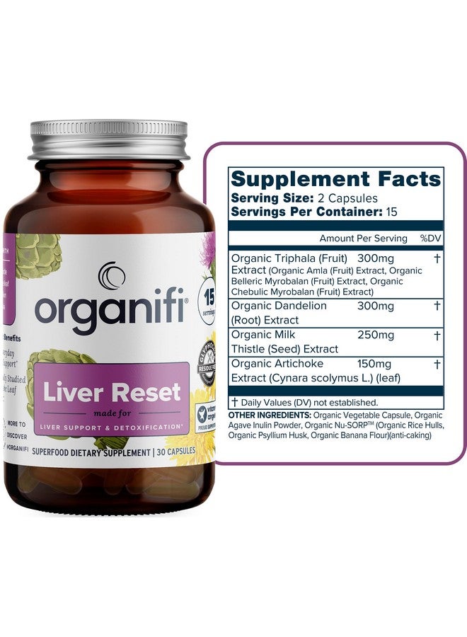 Organifi Organifi - Liver Reset - Liver Detox - Digestive and Immune Support - Promotes Cellular Energy Production, 30 Capsules - Image 1