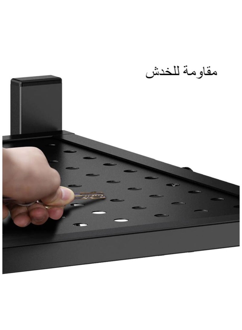 Lady Kitchen 5-Tier Folding Storage Shelf with Swivel Wheels for Living Room Kitchen Office No Assembly Required - black 34x70x163cm - Image 5