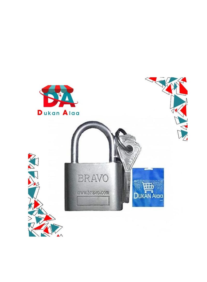 Bravo Hard Computer Lock Bravo Key Silver + Bag Dukan  Alaa - 70mm - Image 1