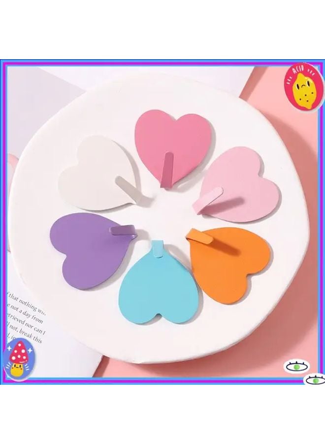 Rose Red Heart Shaped Wall Hooks No Drill Strong Adhesive Multi Purpose - Image 4