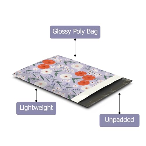 Pro Supply Global 10x13 (100) Floral Fields Summer Designer Poly Mailers Waterproof Self Sealing Tear Resistant Polymailers Shipping Envelopes Premium Printed Bags For Small Businesses - Image 4
