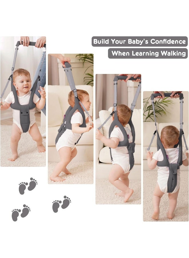 Ocanoiy Ocanoiy Baby Walking Helper, Handheld Baby Walking Harness, Infant Toddler Walker Assistant Belt, Baby Standing Support Help Baby Walk, Walking Assistance for Babies 8-16 Months (Gray)  - Image 5