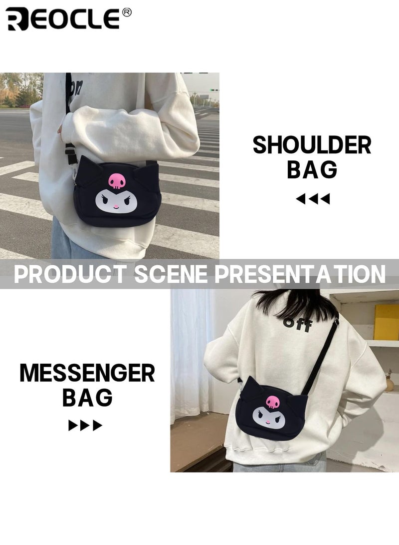 REOCLE Girls' My Melody Cinnamoroll Bag Cartoon Wallet Anime Shoulder Bag with Adjustable Strap Everyday Casual Crossbody Bag Novelty Accessories for Girls Birthday Gift - Image 2