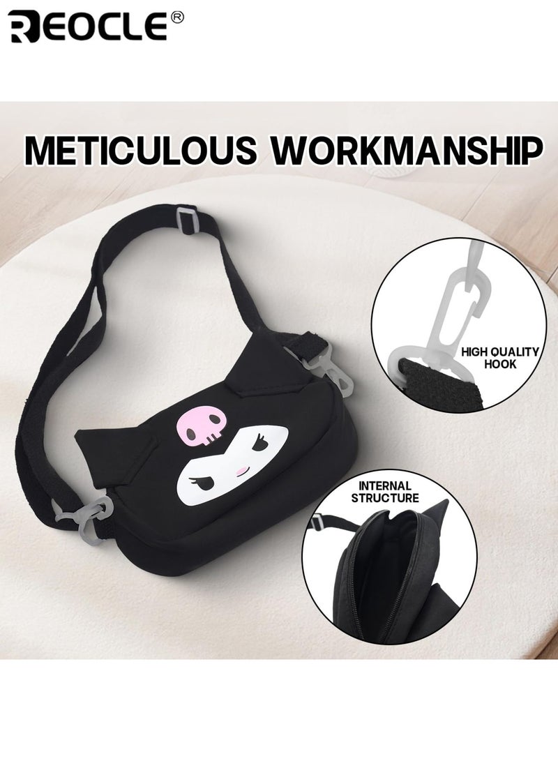 REOCLE Girls' My Melody Cinnamoroll Bag Cartoon Wallet Anime Shoulder Bag with Adjustable Strap Everyday Casual Crossbody Bag Novelty Accessories for Girls Birthday Gift - Image 4