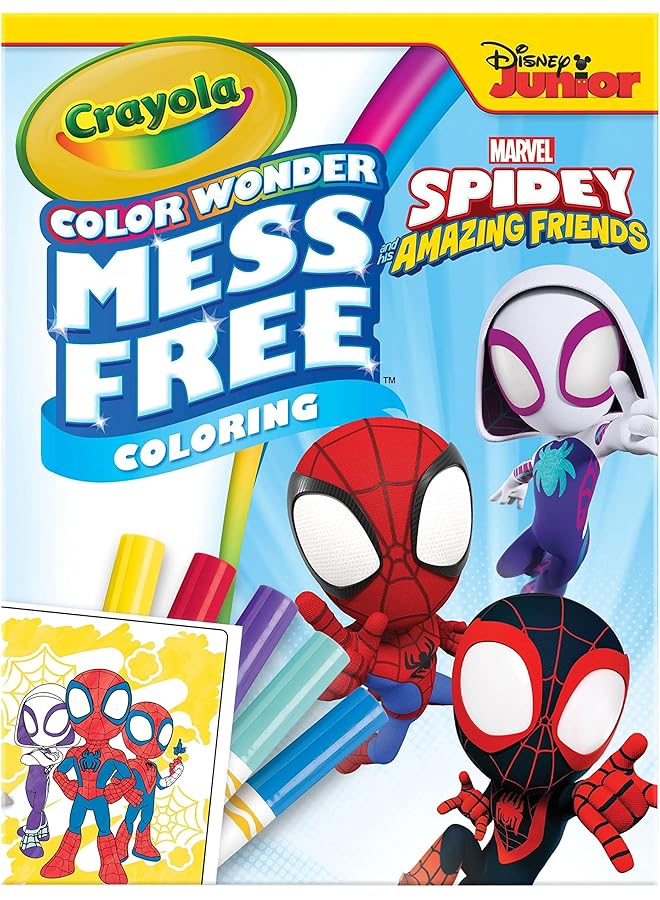 Crayola Spiderman Color Wonder Coloring Set 18 Spiderman Coloring Pages Mess Free Coloring For Toddlers Spiderman Toys And Gifts - Image 2