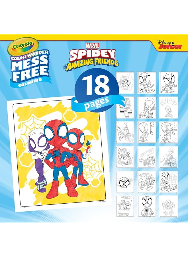Crayola Spiderman Color Wonder Coloring Set 18 Spiderman Coloring Pages Mess Free Coloring For Toddlers Spiderman Toys And Gifts - Image 4