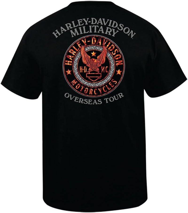 HARLEY DAVIDSON تي شيرت هارلي-ديفيدسون العسكري للرجال - جولة خارجية | دراجة الحرب - Image 2