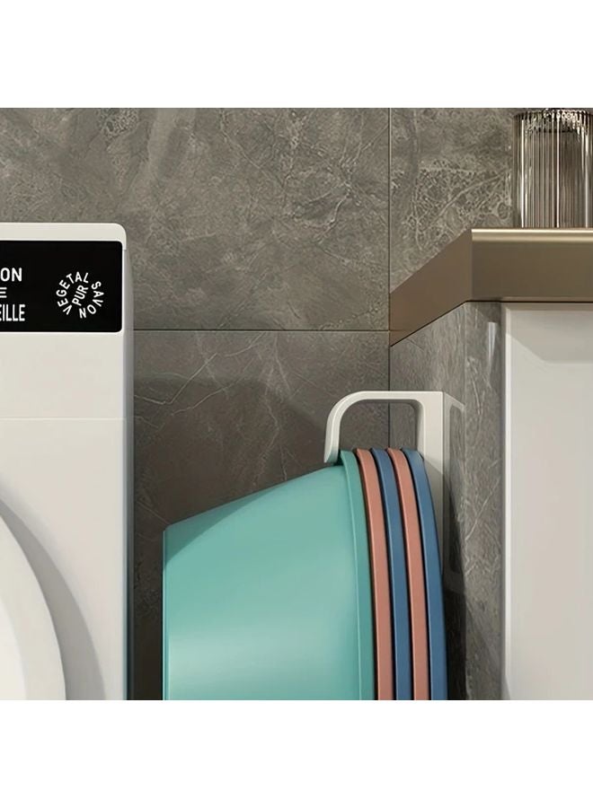 1pc White Punch Free Thickened Strong Hook For Bathroom Kitchen Door - Image 3