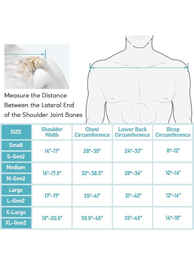 Arabest Double Shoulder Brace for Women & Men,Shoulder Pain Relief Double Shoulder Support,Adjustable Shoulder Brace for Rotator Cuff,Frozen Shoulder,AC Joint Pain Relief,Shoulder Wrap (Large) - Image 3
