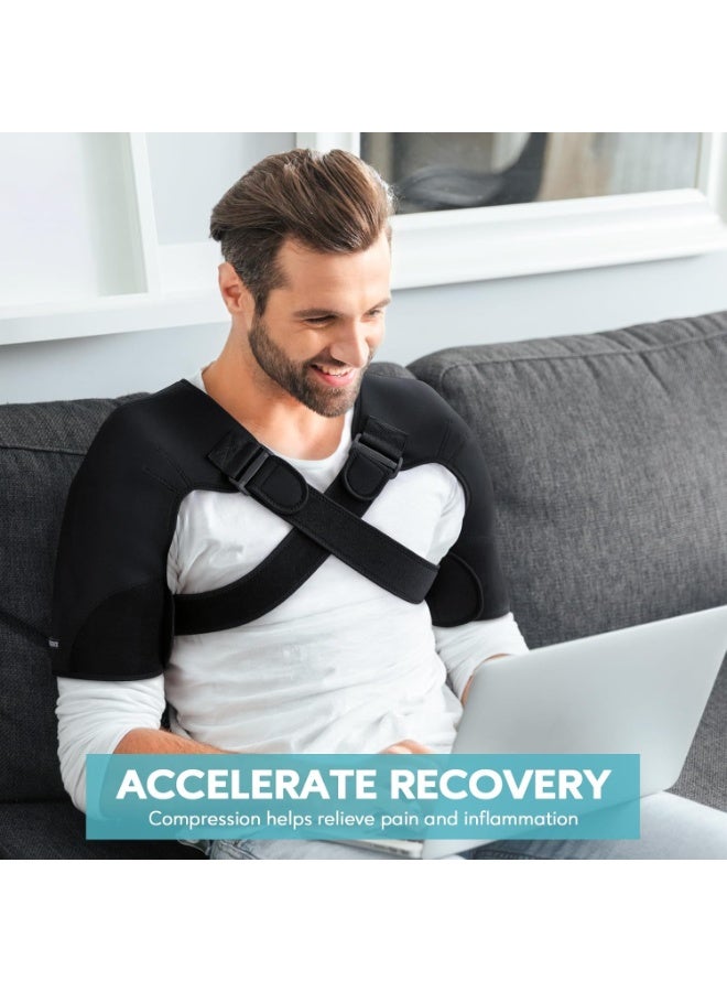 Arabest Double Shoulder Brace for Women & Men,Shoulder Pain Relief Double Shoulder Support,Adjustable Shoulder Brace for Rotator Cuff,Frozen Shoulder,AC Joint Pain Relief,Shoulder Wrap (Large) - Image 4