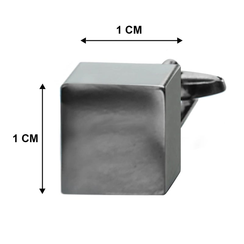 PEORA Cube Shape Cufflinks Set Stylish Accessories for Men & Boys Wedding Business Gift - Image 3