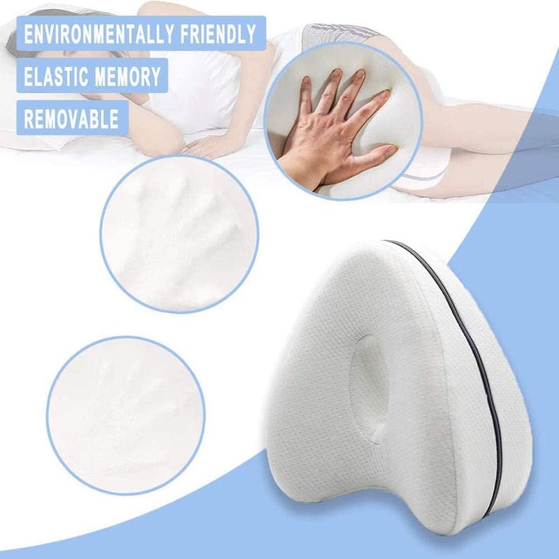 Orthopedic Memory Foam Pillow for Back & Leg Support – Ergonomic Design for Spine Alignment, Pain Relief & Comfortable Sleep – Premium Medical-Grade Cushion with Removable Washable Cover (One piece) - Image 2