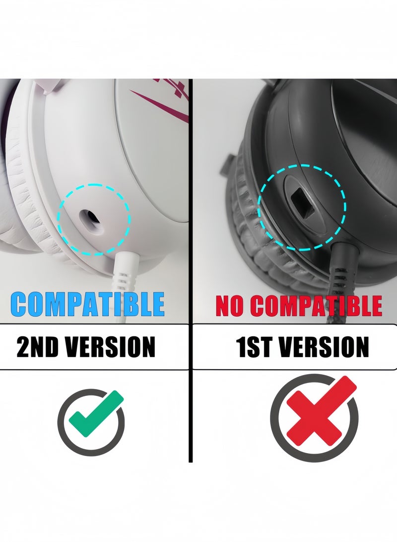 لغة ذراع ميكروفون بديل لسماعة الرأس السلكية Kingston HyperX Cloud 2 II، متوافق مع Cloud Core وCloud Pro وCloudX، يعمل مع PS4 وXbox One وNintendo Switch وأجهزة PC للألعاب، مزوّد بميزة عزل الضوضاء، ومنفذ 3.5 ملم، باللون الأسود. - Image 3