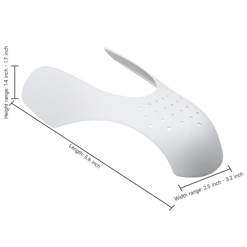 SHRISELL حامي تجاعيد الأحذية لطراز Air Force 1، وجوردان، والأحذية الرياضية | حامي الأحذية المضاد للتجاعيد للرجال والنساء | درع صندوق الأصابع القابل لإعادة الاستخدام (L، 4، عدد) - Image 2