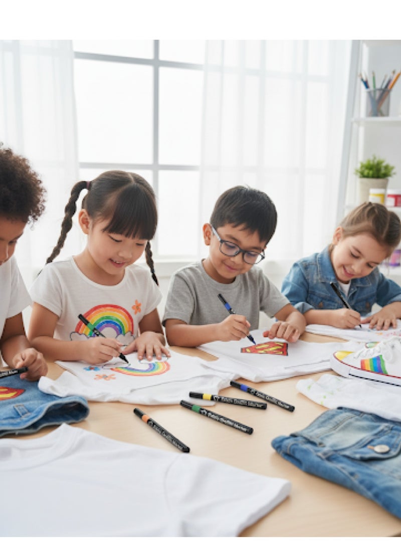 6 Pcs painting marker pen set clothes shoes DIY creative painting pen waterproof non-fading marker children's creative painting - Image 4