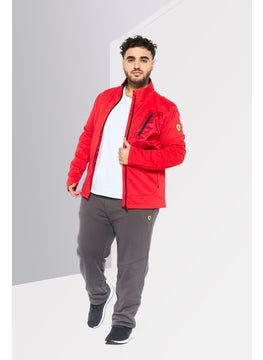 Scuderia Ferrari Men Full Zip Long Sleeves Softshell Jacket, Red  - Image 4