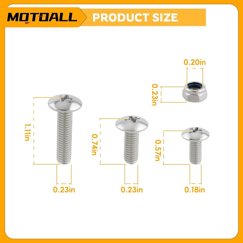 MOTOALL مجموعة براغي وصواميل الفيندر MOTOALL 25 قطعة ليمه ياماها بانشي - Image 3