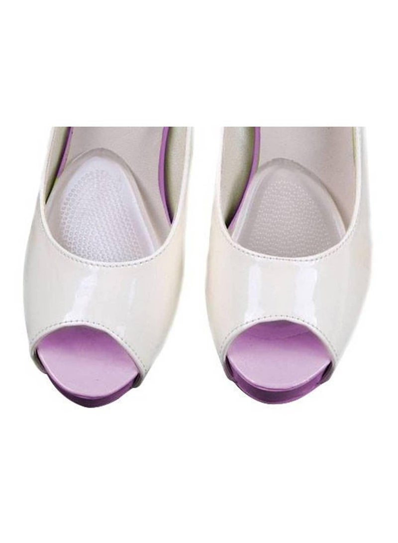 2 Pair Silicone Anti Slip Forefoot Pads, Heel Cushion Inserts and Metatarsal Pads Reusable Adhesive Gel Foot Pads for Ball of Feet for Women Men Shoes Sandals(1 Pair) - Image 3