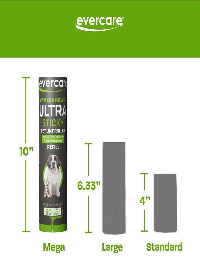 Evercare Pack of 3 All-Purpose Pet Mega Oversized Lint Roller Refills, 50 Sheets Each - Image 2