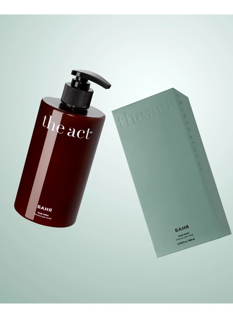 The Act The Act Banya “Home Sauna” 460ml Body Lotion – Deep Nourishing Hydration with Almond Oil &amp; Botanical Spa Aroma