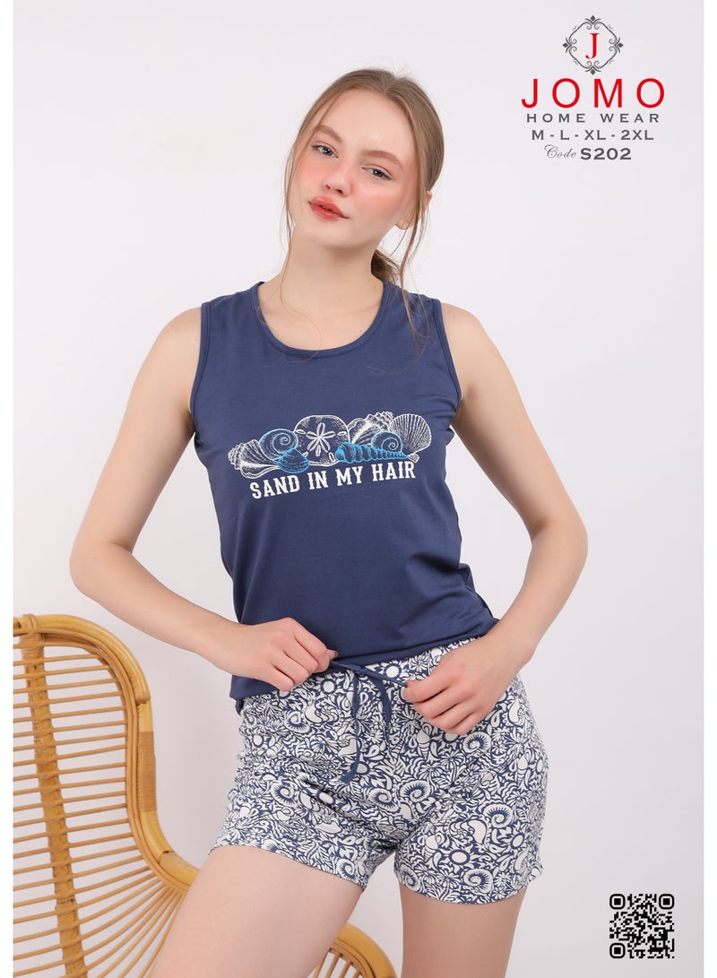 جومو هوم وير S202B SEASHELL SHORT PAJAMA SET  - Image 3