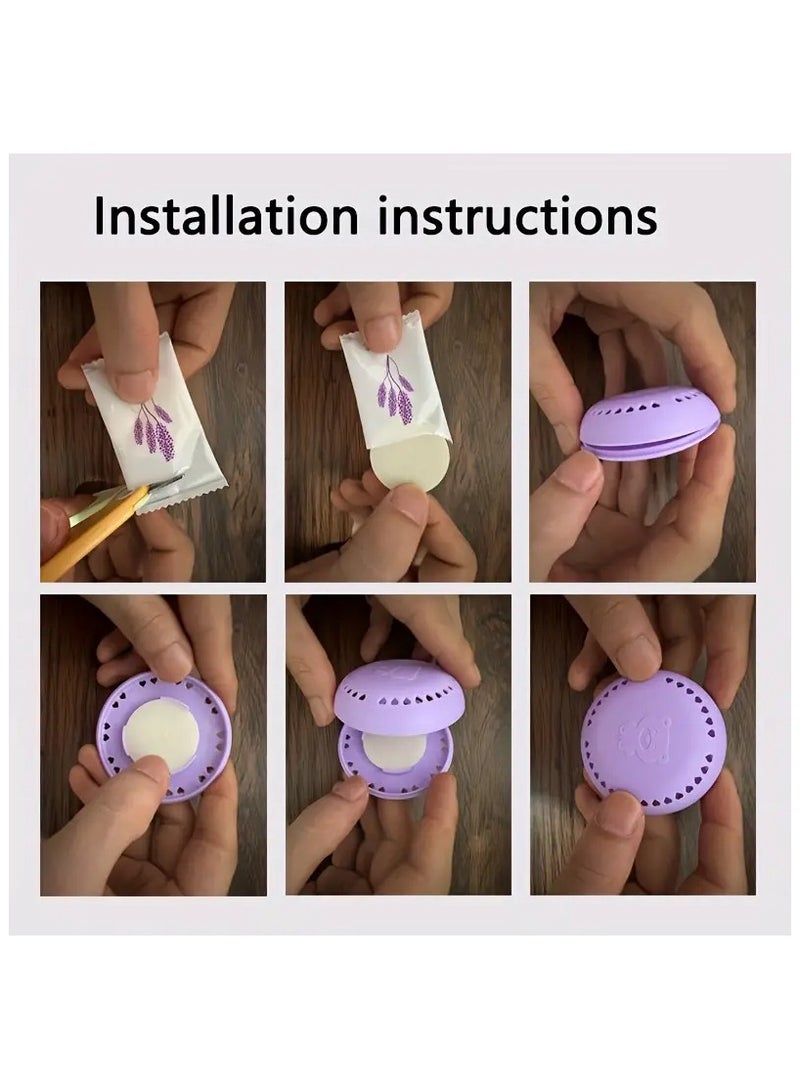 10pcs Cherry Blossom Air Freshener Tablets - Long-Lasting Odor Eliminator for Home, Car, Bathroom, Closet & Wardrobe - Compressed Solid Deodorizer with Extra Shell - Image 2